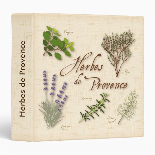 Herbes de Provence Recipe Binder