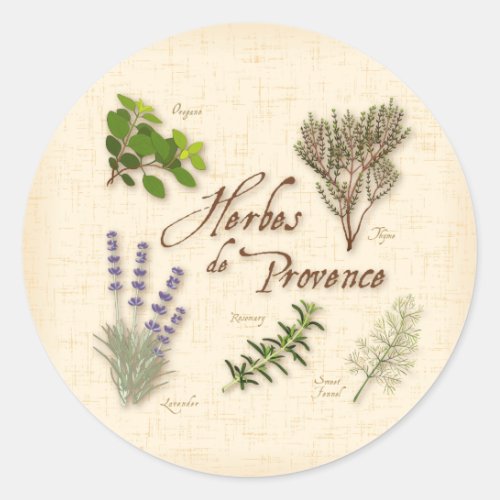 Herbes de Provence Round Sticker