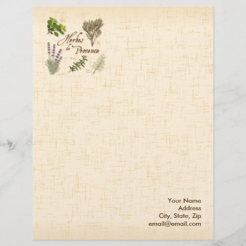 Herbes de Provence Stationery Paper