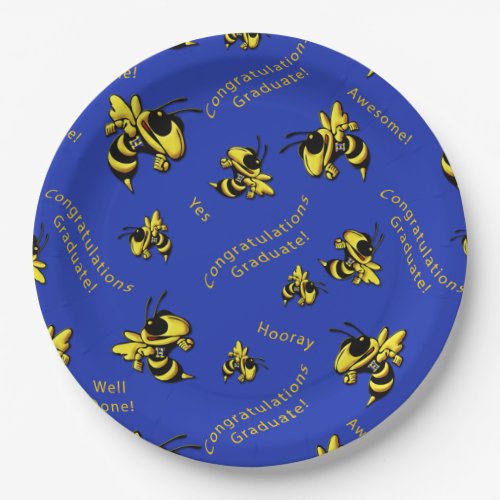 Herbie the Hornet Graduation Paper Plates