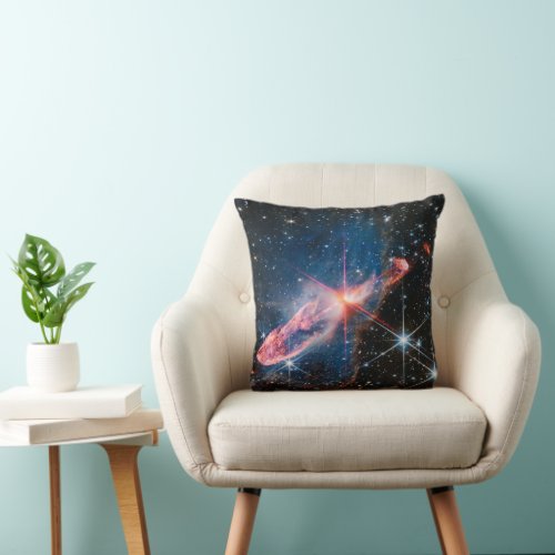 Herbig_Haro 4647 Space Nebulas JWST Image Throw Pillow
