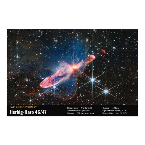 Herbig_Haro 4647 Webb Space Telescope Image Info Photo Print