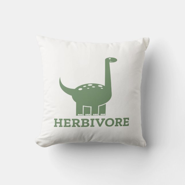 Herbivore Throw Pillow (Front)