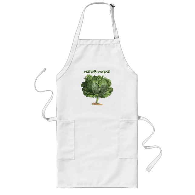 Herbivore Vegan Vegetarian Long Apron (Front)