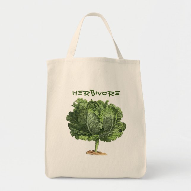 Herbivore Vegan Vegetarian Tote Bag (Front)