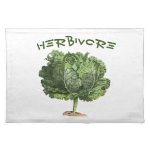 Herbivore Vegan Vegeterian Kitchen Table Placemat