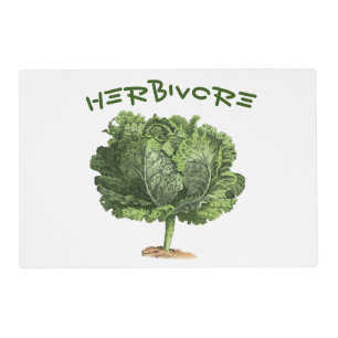 Herbivore Vegan Vegeterian Kitchen Table Placemat