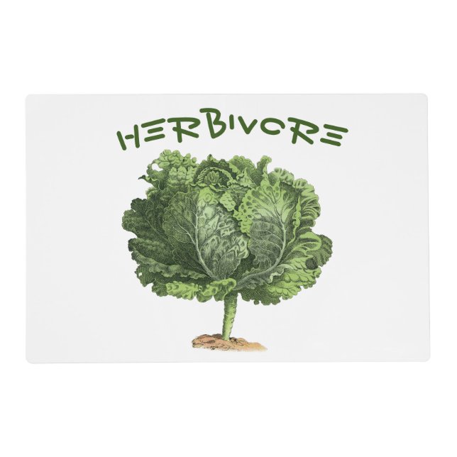 Herbivore Vegan Vegeterian Kitchen Table Placemat (Front)