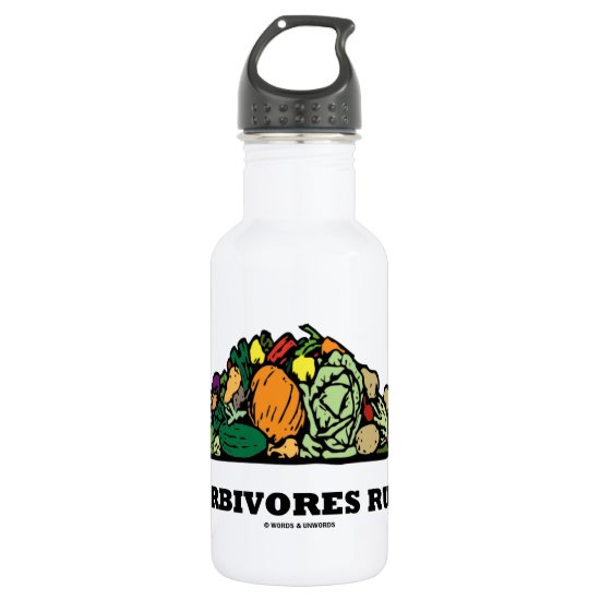 Herbivores Rule! (Pile Of Vegetables) Stainless Steel Water Bottle