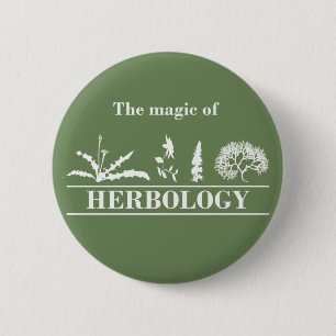 Herbology herbalism herbalist button