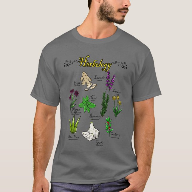 Herbology Plant Lady Herb Flower Garden Herbology T-Shirt (Front)