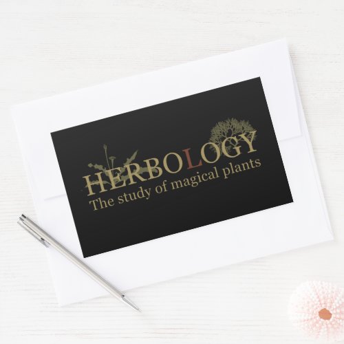 herbology rectangular sticker