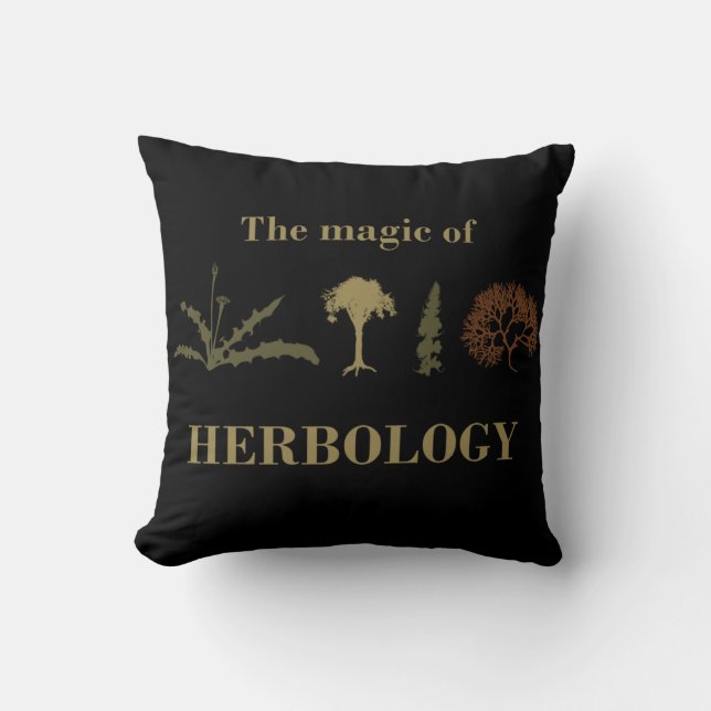 herbology throw pillow (Front)