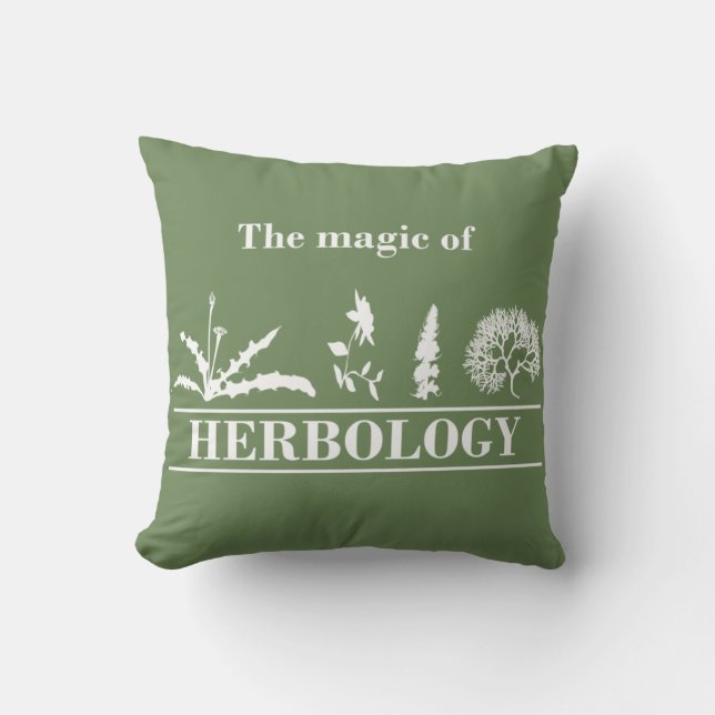 herbology throw pillow (Front)