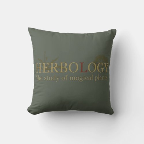 herbology throw pillow