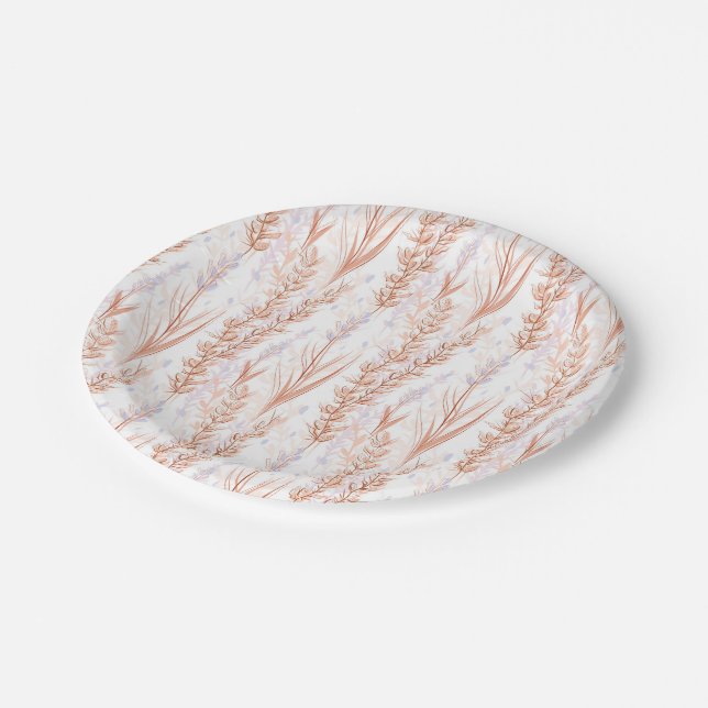 Herbs and flowers of the steppes  paper plates (Angled)