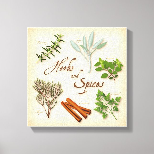 Herbs and Spices Canvas Art (Front)