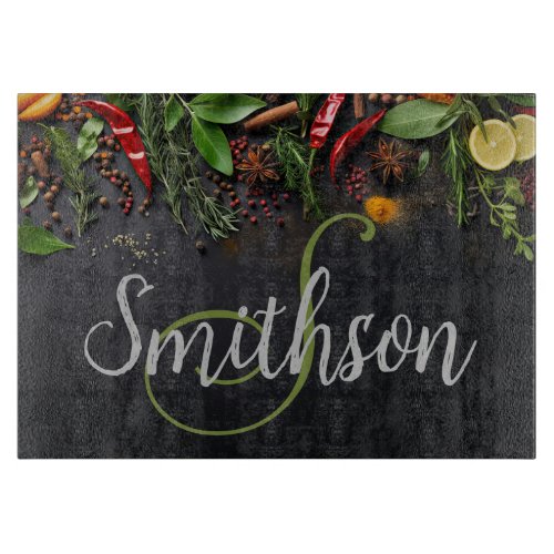 Herbs and Spices Cutting Board