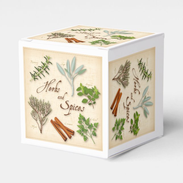 Herbs and Spices Favor Box (Front Side)