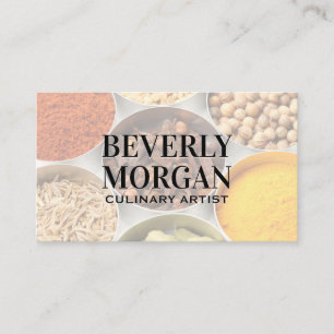 Herbs and Spices in Tin Cups Business Card