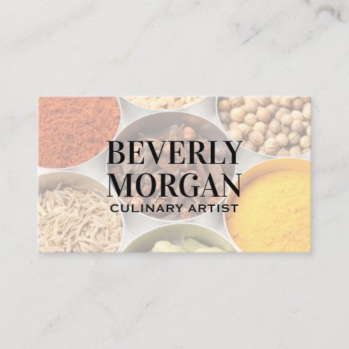 Herbs and Spices in Tin Cups Business Card