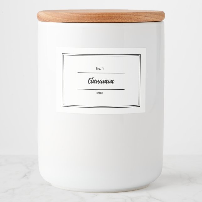 Herbs And Spices Jar Label  (Front)