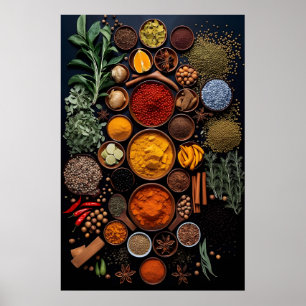 Herbs and Spices Kitchen Wall Art