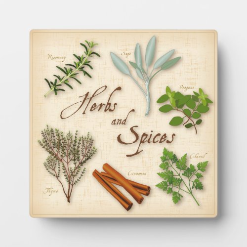 Herbs and Spices Plaque