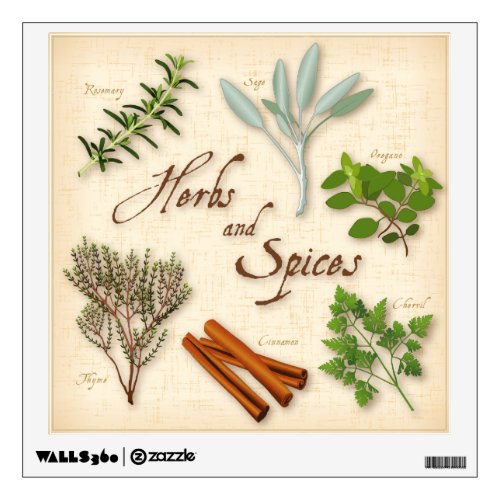 Herbs and Spices Wall Decal