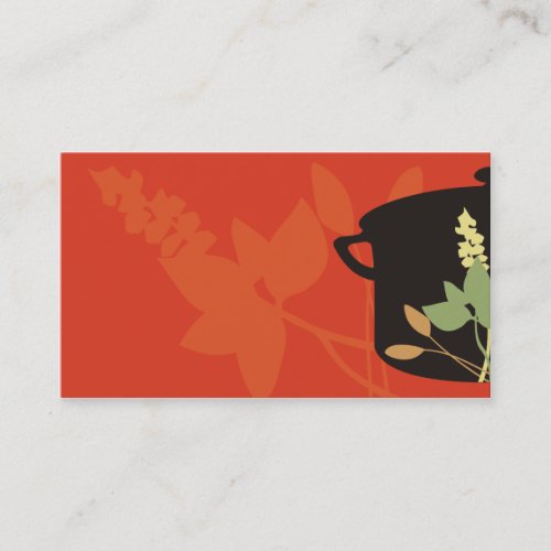 herbs cooking pot business card