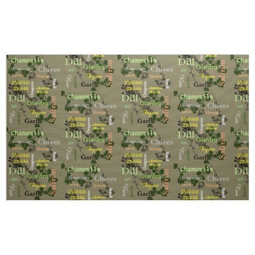 Herbs Fabric
