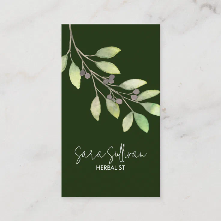 Herbs Herbal Medicine Herbalist Business Card Zazzle