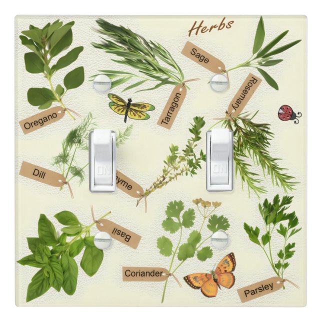 Herbs Light Switch Cover (In Situ)