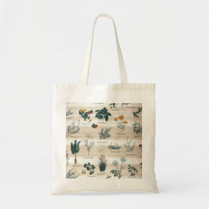 Herbs Plants Flowers Tote Bag