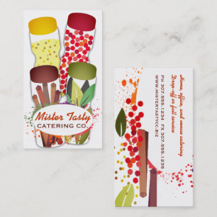 Herbs spices chef catering business card