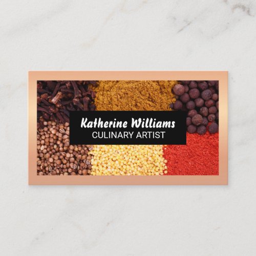 Herbs  Spices  Culinary Artist Business Card
