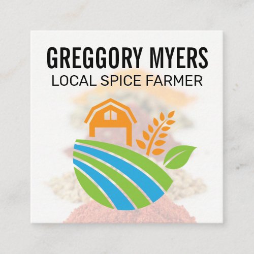 Herbs  Spices  Farmer Icon Square Business Card