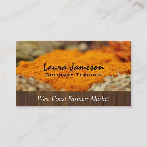 Herbs  Spices Farmers Market Business Card