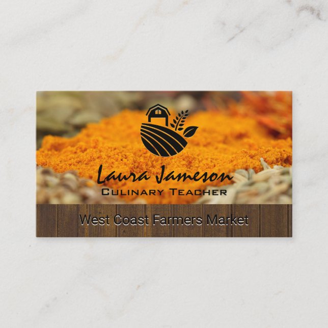 Herbs & Spices Farmers Market Business Card (Front)