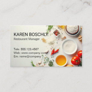 Herbs Spices   Food Ingredients Business Card