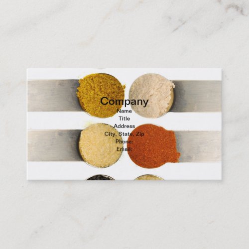 Herbs Spices  Powdered Ingredients Business Card