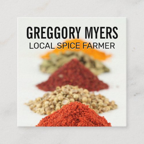 Herbs  Spices Square Business Card