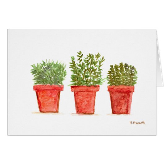 Herbs thyme rosemary mint cards (Front Horizontal)