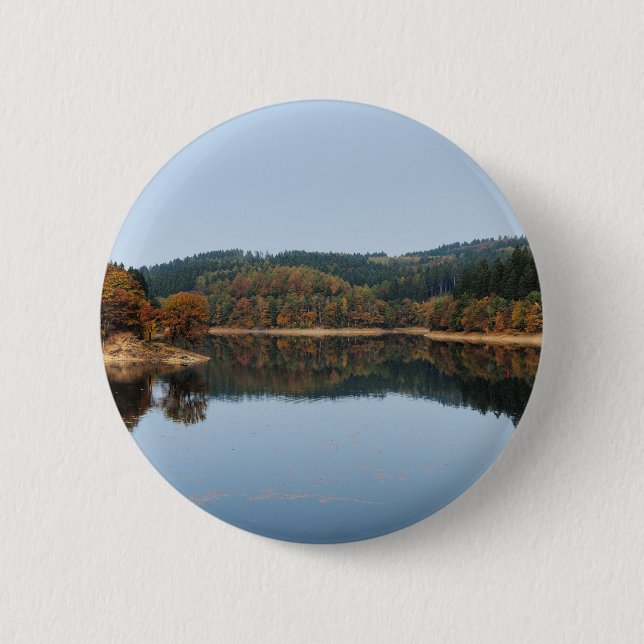 Herbst an der Aggertalsperre Pinback Button (Front)