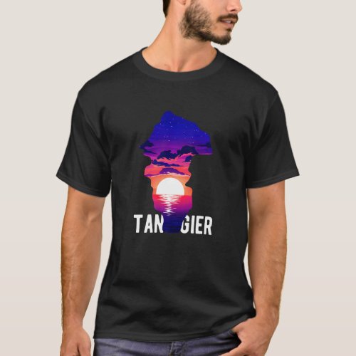 Hercule Cave Tangier City Sunset Scene Morocco Vac T_Shirt