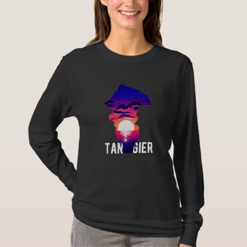 Hercule Cave Tangier City Sunset Scene Morocco Vac T_Shirt