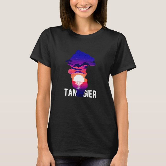Hercule Cave Tangier City Sunset Scene Morocco Vac T-Shirt (Front)