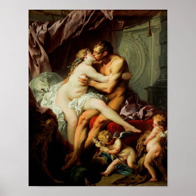 Hercules and Omphale by Francois Boucher Poster (Front)
