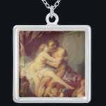 Hercules and Omphale Silver Plated Necklace<br><div class="desc">Hercules and Omphale | by Francois Boucher | Art Location: Pushkin Museum,  Moscow,  Russia | French Artist | Image Collection Number: BAL50152</div>