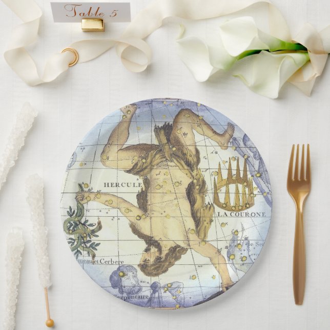 Hercules and The Crown by John Flamsteed  Paper Plates (Wedding)